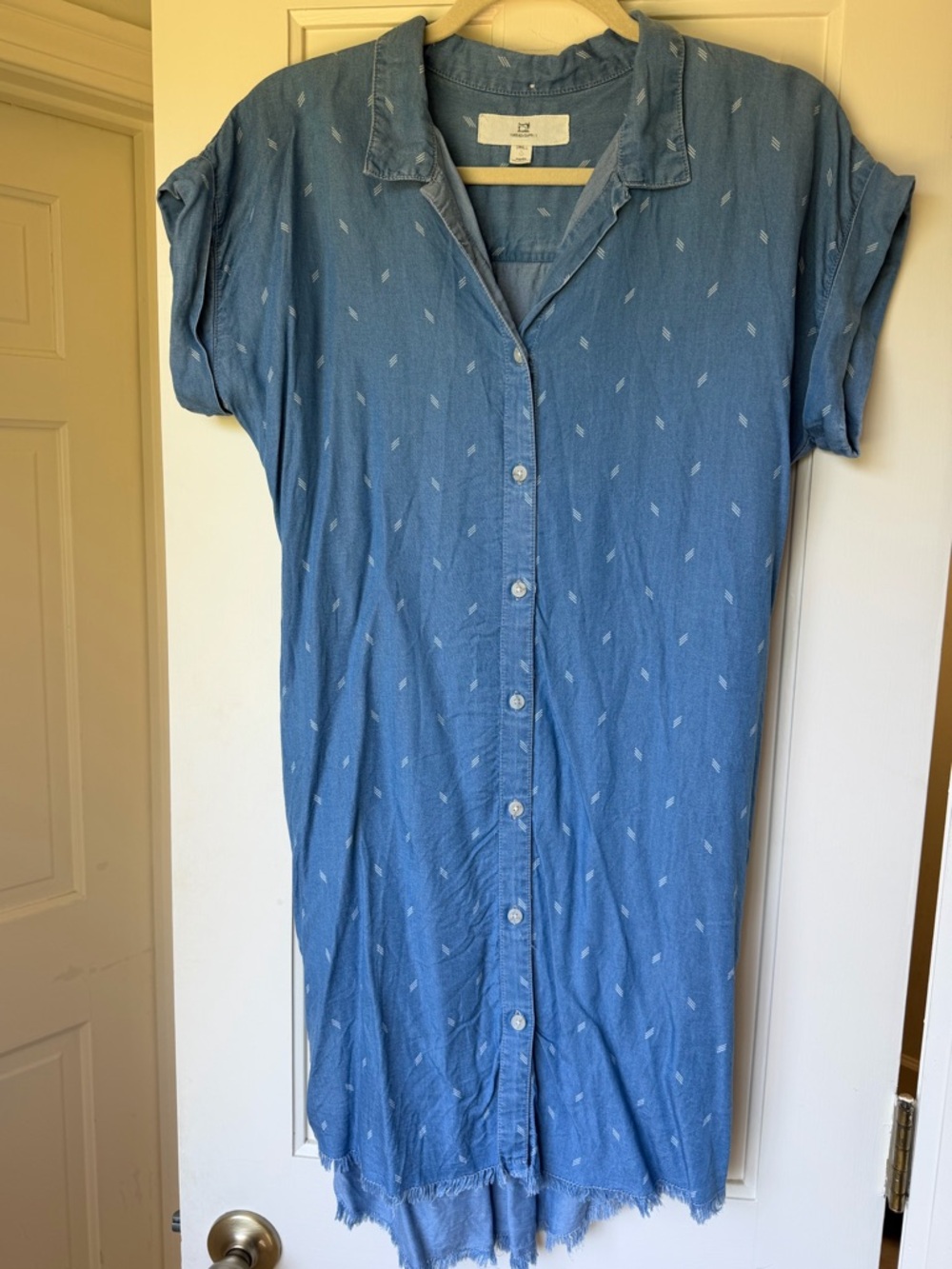 Thread & Supply Chambray Button-Front Midi Dress